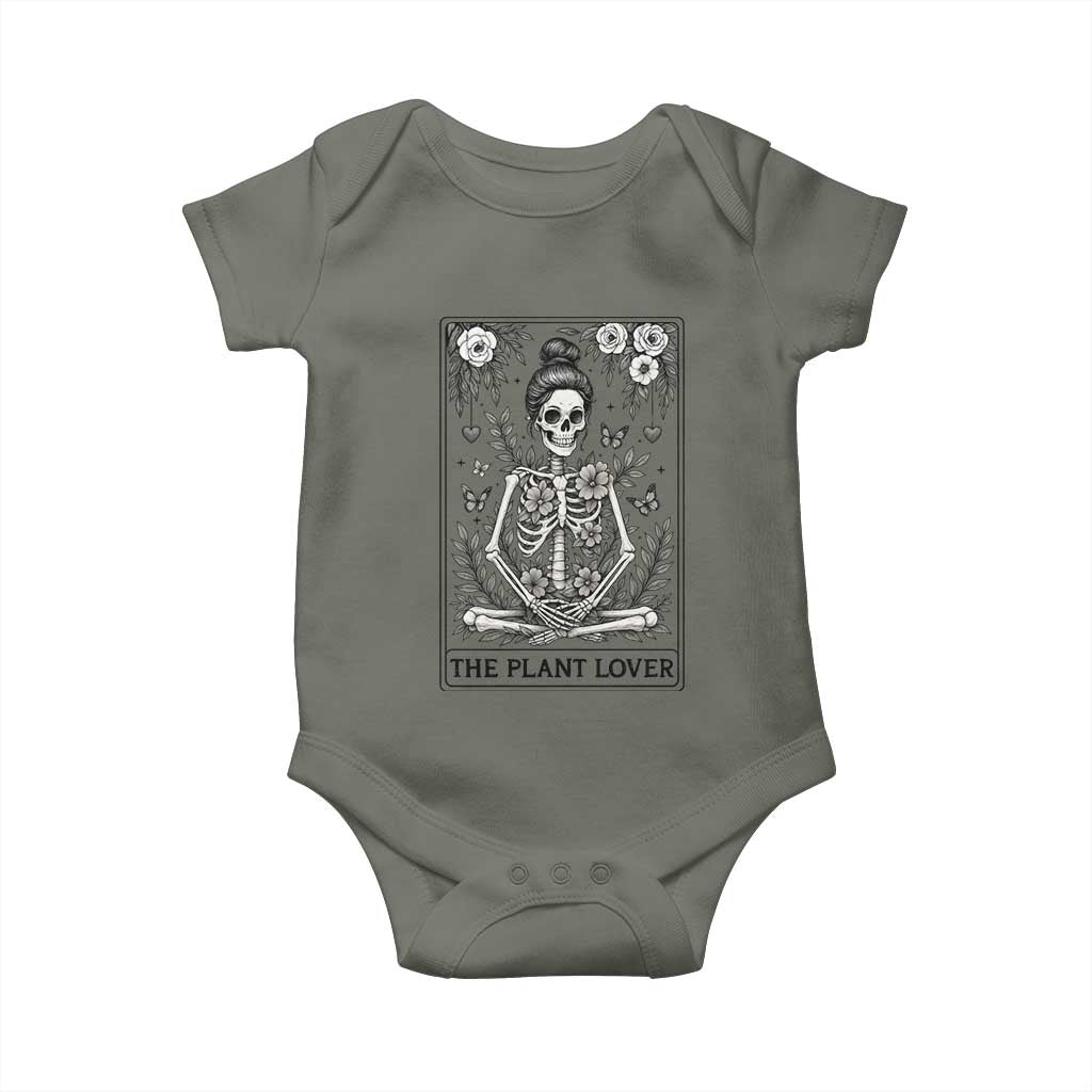 Dark Humor Tarot Card Plant Lover Gift Baby Onesie TS12 Military Green Print Your Wear