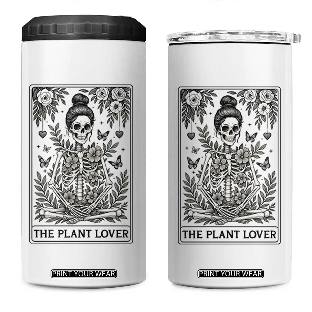 Dark Humor Tarot Card Plant Lover Gift 4 in 1 Can Cooler Tumbler - Print Your Wear