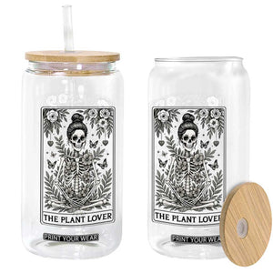 Dark Humor Tarot Card Plant Lover Gift Glass Can - Print Your Wear