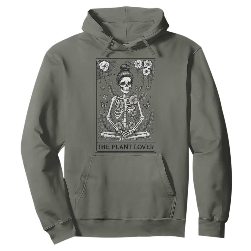Dark Humor Tarot Card Plant Lover Gift Hoodie TS12 Military Green Print Your Wear