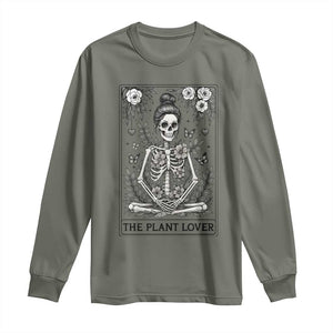 Dark Humor Tarot Card Plant Lover Gift Long Sleeve Shirt TS12 Military Green Print Your Wear