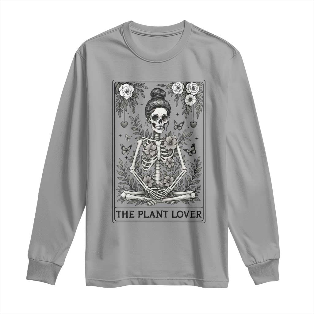 Dark Humor Tarot Card Plant Lover Gift Long Sleeve Shirt TS12 Sport Gray Print Your Wear