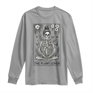 Dark Humor Tarot Card Plant Lover Gift Long Sleeve Shirt TS12 Sport Gray Print Your Wear
