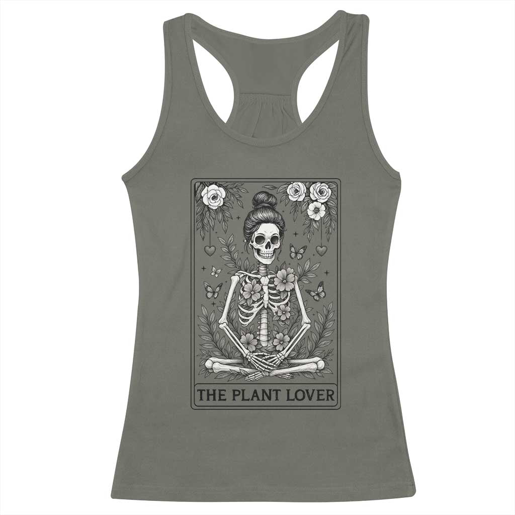 Dark Humor Tarot Card Plant Lover Gift Racerback Tank Top TS12 Military Green Print Your Wear