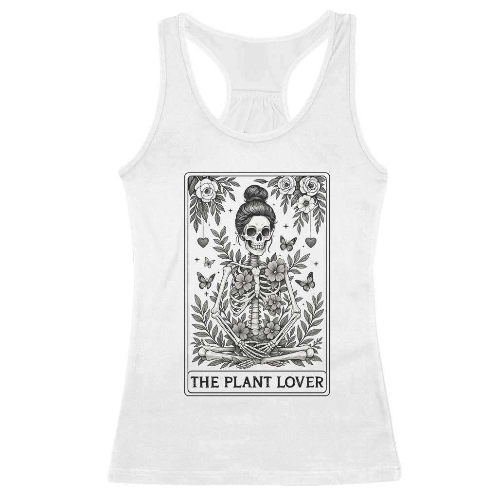 Dark Humor Tarot Card Plant Lover Gift Racerback Tank Top TS12 White Print Your Wear