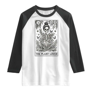 Dark Humor Tarot Card Plant Lover Gift Raglan Shirt TS12 White Black Print Your Wear