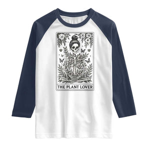Dark Humor Tarot Card Plant Lover Gift Raglan Shirt TS12 White Navy Print Your Wear