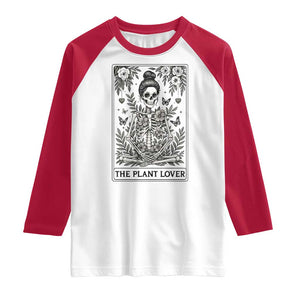 Dark Humor Tarot Card Plant Lover Gift Raglan Shirt TS12 White Red Print Your Wear
