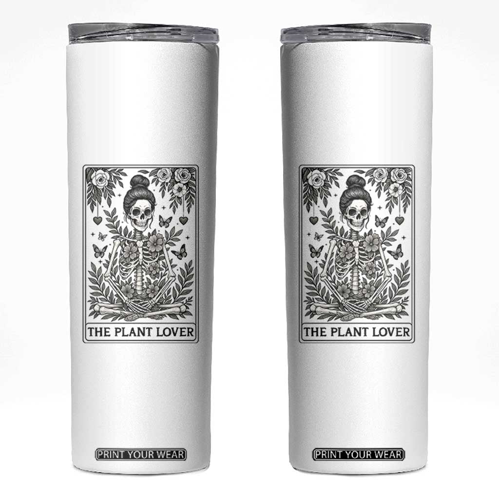 Dark Humor Tarot Card Plant Lover Gift Skinny Tumbler TS12 White Print Your Wear