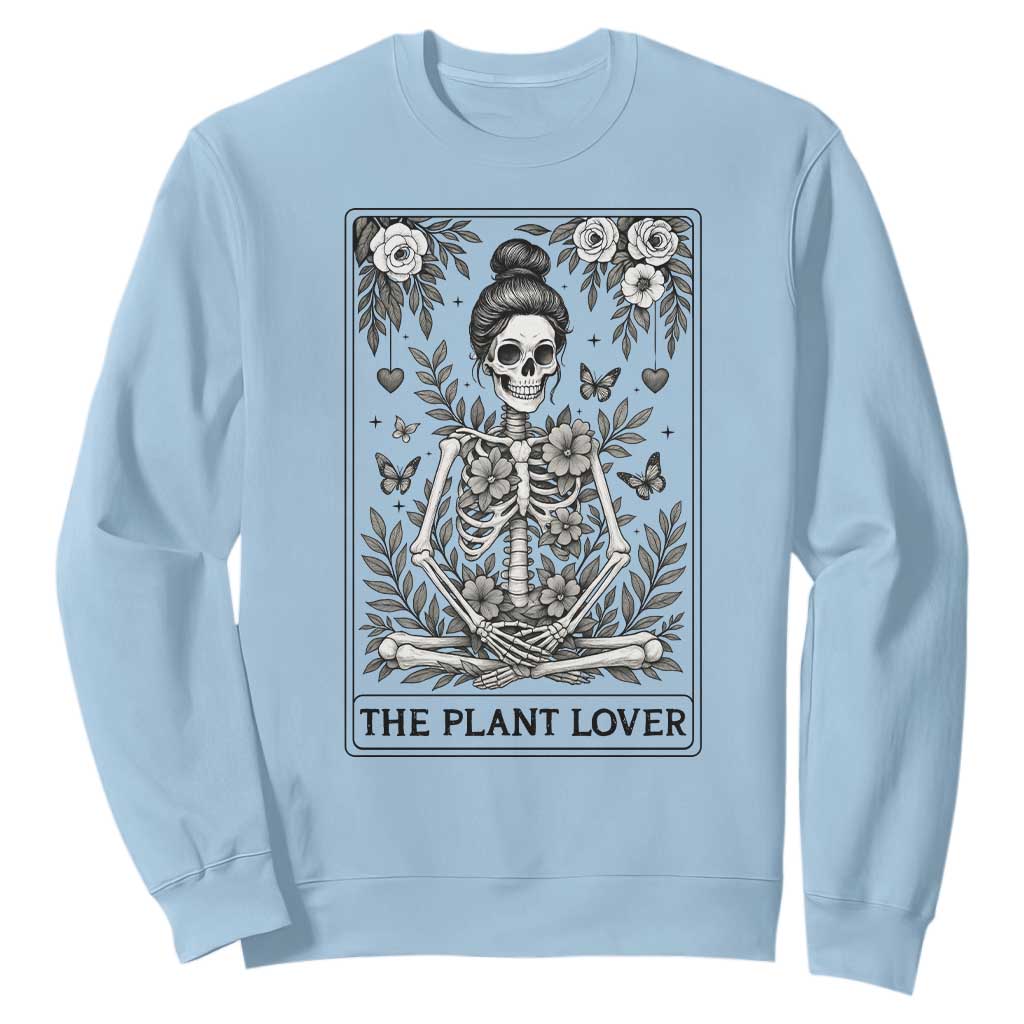 Dark Humor Tarot Card Plant Lover Gift Sweatshirt TS12 Light Blue Print Your Wear