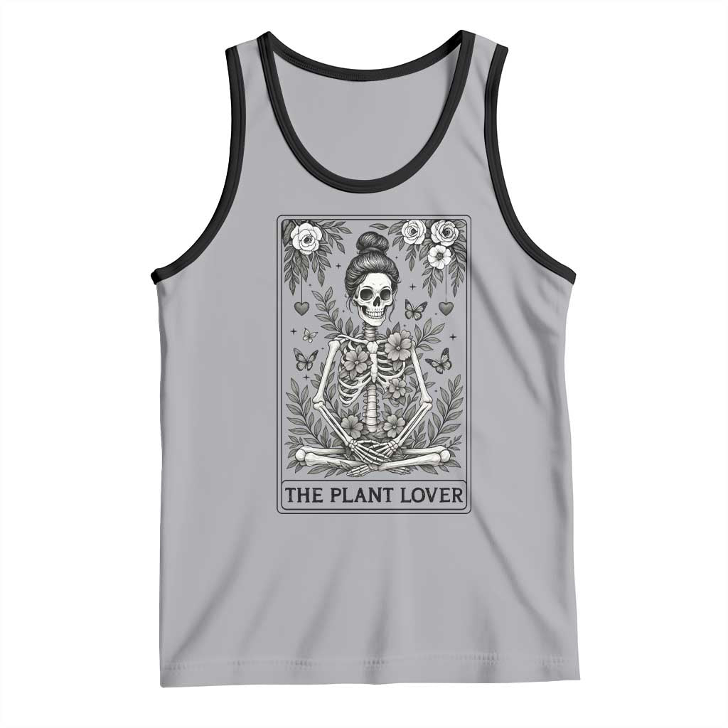Dark Humor Tarot Card Plant Lover Gift Tank Top TS12 Athletic Heather Black Print Your Wear