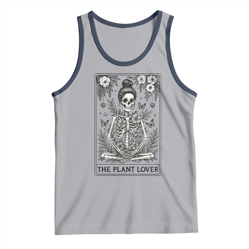 Dark Humor Tarot Card Plant Lover Gift Tank Top TS12 Athletic Heather Navy Print Your Wear