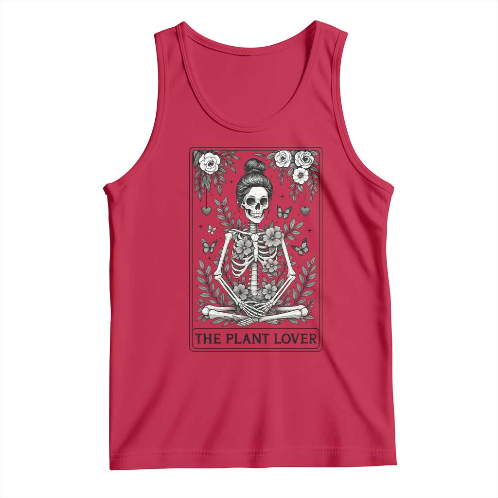 Dark Humor Tarot Card Plant Lover Gift Tank Top TS12 Red Print Your Wear