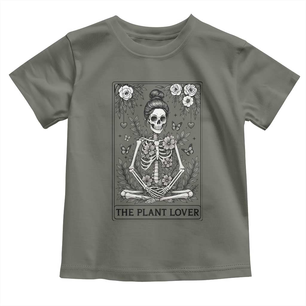 Dark Humor Tarot Card Plant Lover Gift Toddler T Shirt TS12 Military Green Print Your Wear