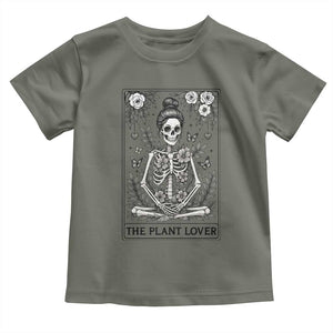Dark Humor Tarot Card Plant Lover Gift Toddler T Shirt TS12 Military Green Print Your Wear