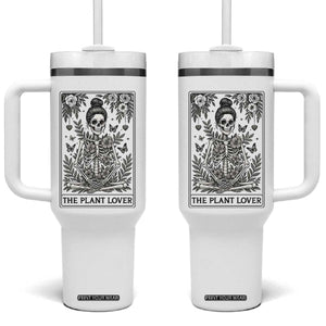 Dark Humor Tarot Card Plant Lover Gift Tumbler With Handle TS12 One Size: 40 oz White Print Your Wear