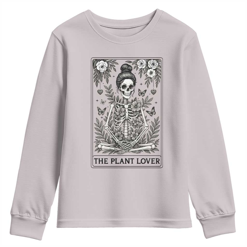 Dark Humor Tarot Card Plant Lover Gift Youth Sweatshirt TS12 Ice Gray Print Your Wear
