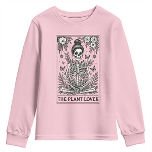 Dark Humor Tarot Card Plant Lover Gift Youth Sweatshirt TS12 Light Pink Print Your Wear