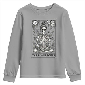 Dark Humor Tarot Card Plant Lover Gift Youth Sweatshirt TS12 Sport Gray Print Your Wear