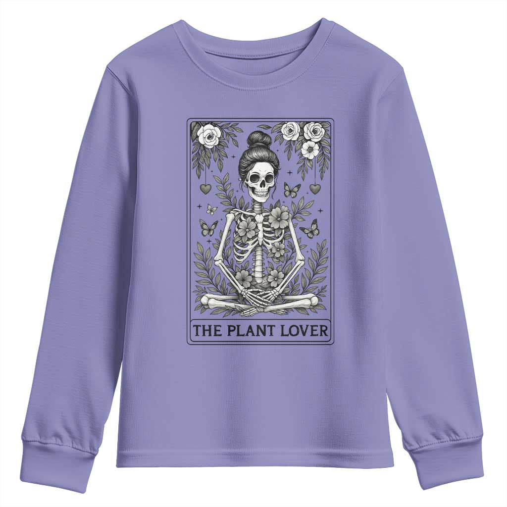 Dark Humor Tarot Card Plant Lover Gift Youth Sweatshirt TS12 Violet Print Your Wear