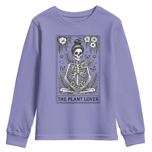 Dark Humor Tarot Card Plant Lover Gift Youth Sweatshirt TS12 Violet Print Your Wear