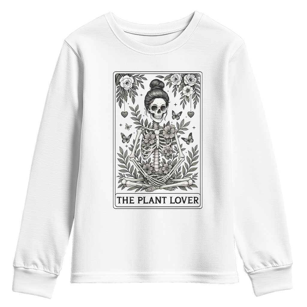 Dark Humor Tarot Card Plant Lover Gift Youth Sweatshirt TS12 White Print Your Wear