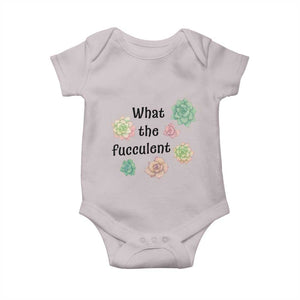 Succulent Lover Gift Baby Onesie What The Fucculent TS12 Ice Gray Print Your Wear