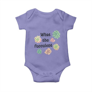 Succulent Lover Gift Baby Onesie What The Fucculent TS12 Violet Print Your Wear