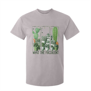 Funny Cactus Plant Lover T Shirt For Kid What The Fucculent TS12 Ice Gray Print Your Wear