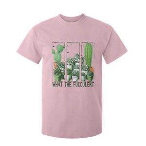 Funny Cactus Plant Lover T Shirt For Kid What The Fucculent TS12 Light Pink Print Your Wear