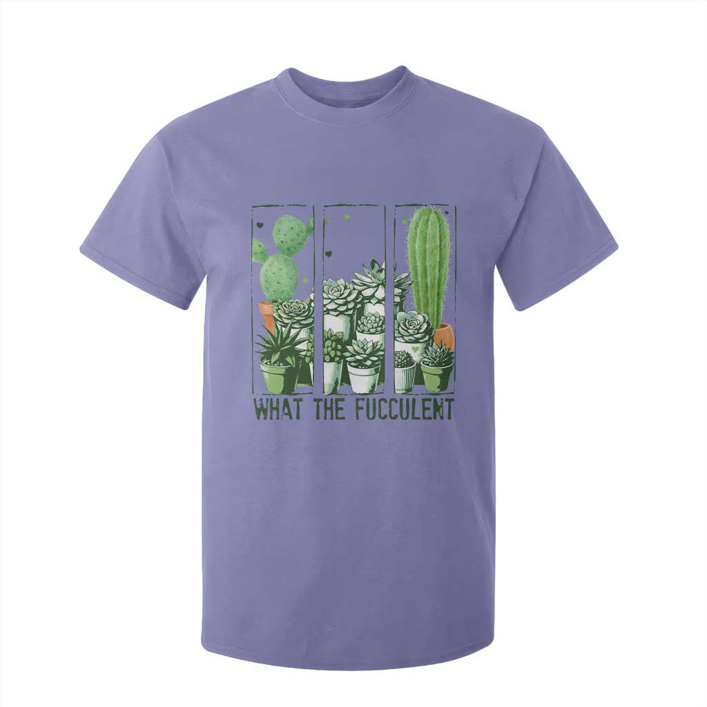 Funny Cactus Plant Lover T Shirt For Kid What The Fucculent TS12 Violet Print Your Wear