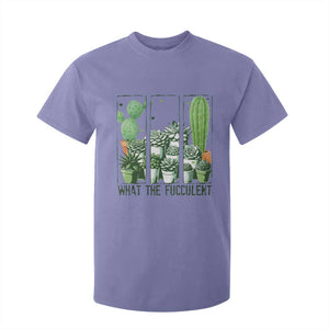 Funny Cactus Plant Lover T Shirt For Kid What The Fucculent TS12 Violet Print Your Wear