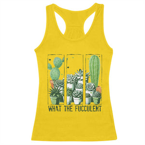 Funny Cactus Plant Lover Racerback Tank Top What The Fucculent TS12 Daisy Print Your Wear