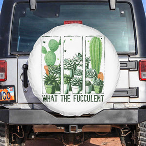 Funny Cactus Plant Lover Spare Tire Cover What The Fucculent TS12 No hole White Print Your Wear