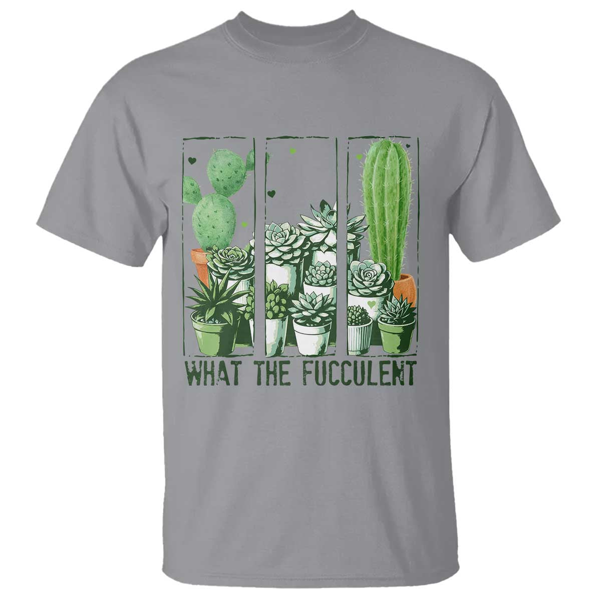 Funny Cactus Plant Lover T Shirt What The Fucculent TS12 Sport Gray Print Your Wear
