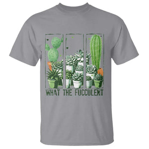 Funny Cactus Plant Lover T Shirt What The Fucculent TS12 Sport Gray Print Your Wear