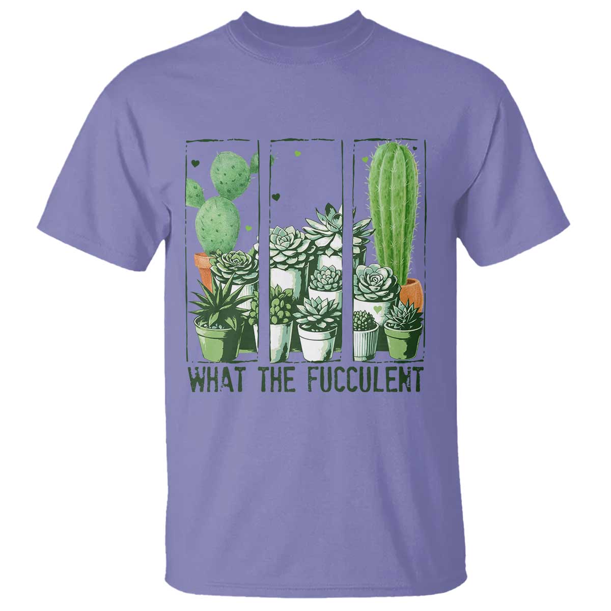 Funny Cactus Plant Lover T Shirt What The Fucculent TS12 Violet Print Your Wear