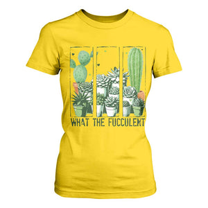 Funny Cactus Plant Lover T Shirt For Women What The Fucculent TS12 Daisy Print Your Wear