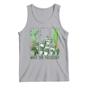 Funny Cactus Plant Lover Tank Top What The Fucculent TS12 Athletic Heather Print Your Wear
