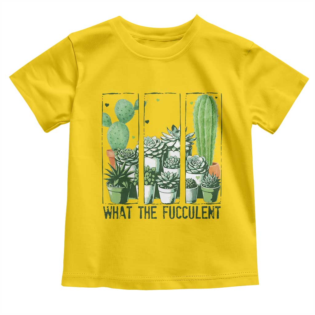 Funny Cactus Plant Lover Toddler T Shirt What The Fucculent TS12 Daisy Print Your Wear