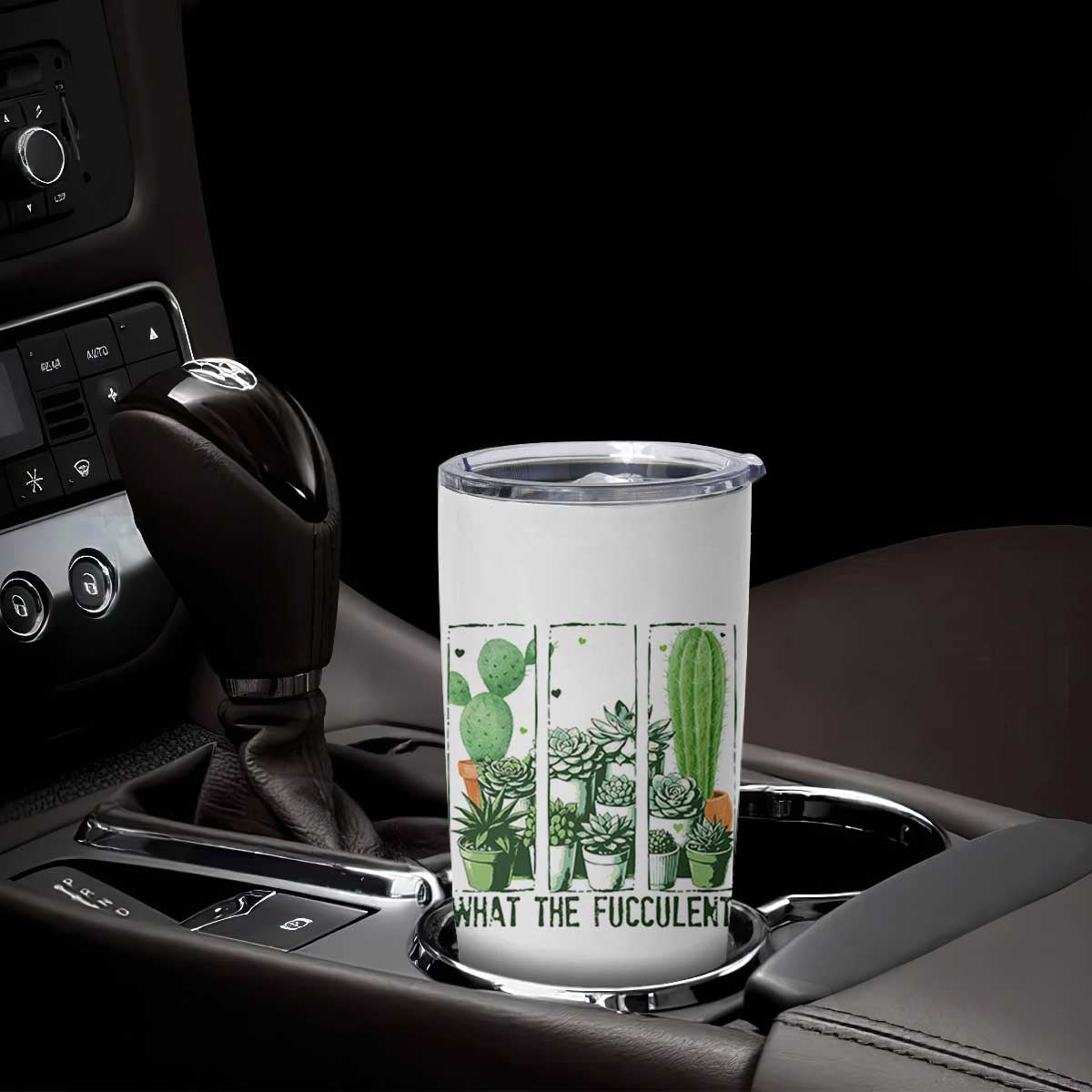 Funny Cactus Plant Lover Tumbler Cup What The Fucculent TS12 Print Your Wear