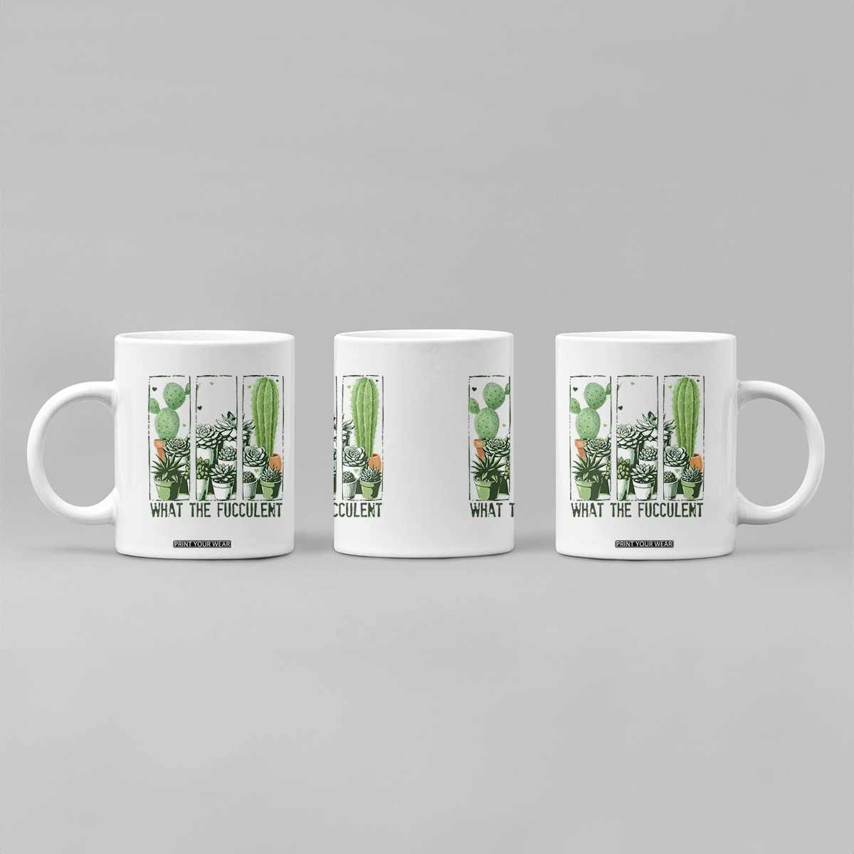 Funny Cactus Plant Lover Coffee Mug What The Fucculent TS12 Print Your Wear