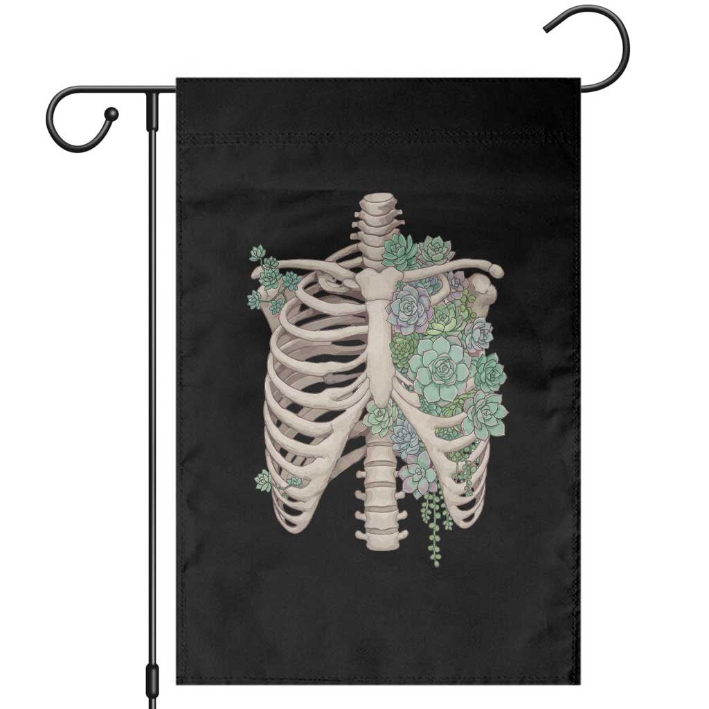Succulent Body Skeleton Garden Flag Creepy Plant Lover Gift TS12 Black Print Your Wear