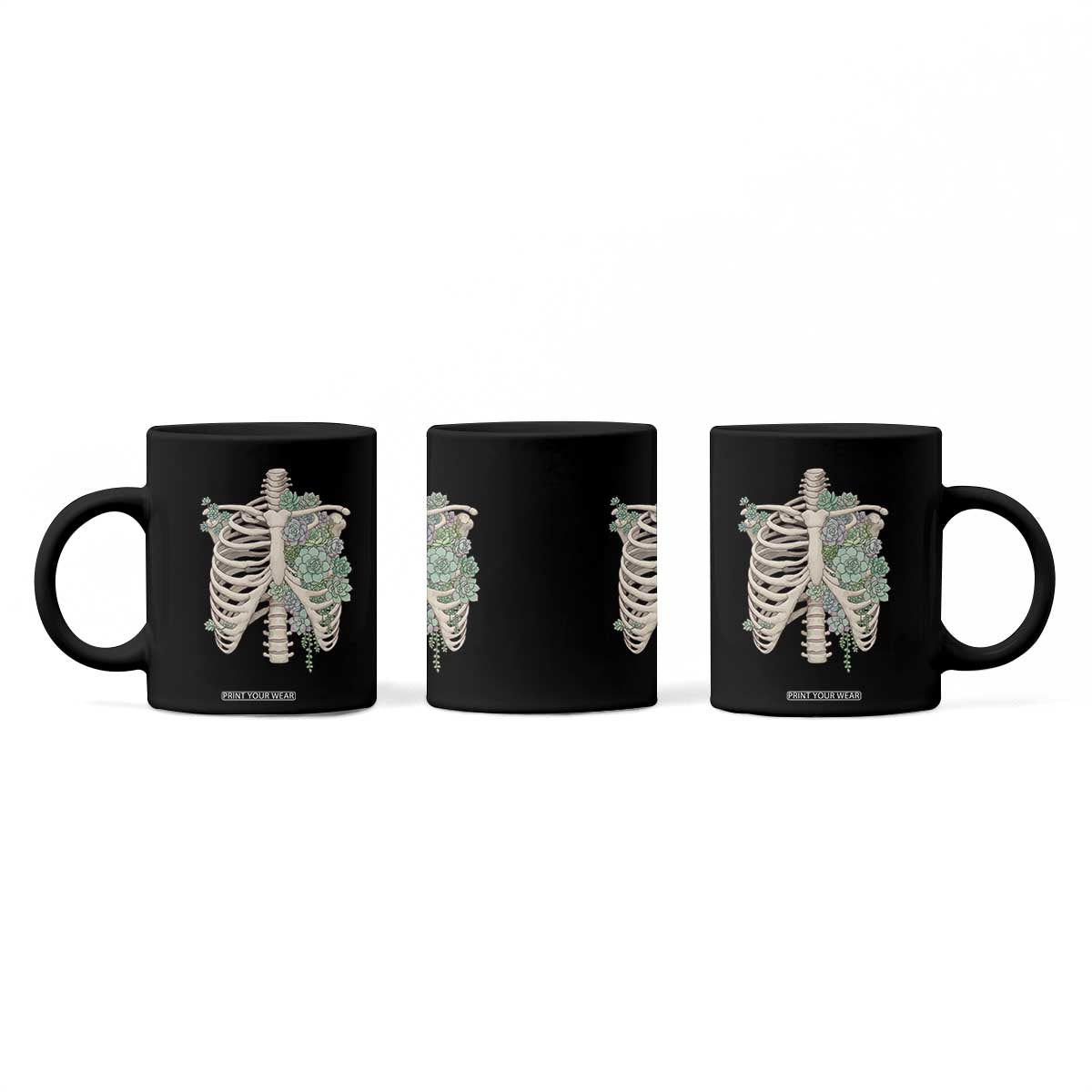 Succulent Body Skeleton Coffee Mug Creepy Plant Lover Gift TS12 Print Your Wear