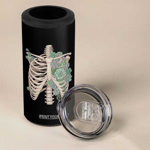 Succulent Body Skeleton 4 in 1 Can Cooler Tumbler Creepy Plant Lover Gift TS12 Print Your Wear