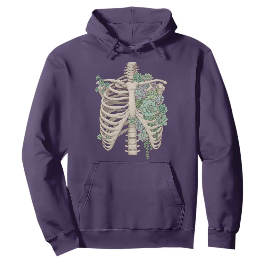 Succulent Body Skeleton Hoodie Creepy Plant Lover Gift TS12 Purple Print Your Wear