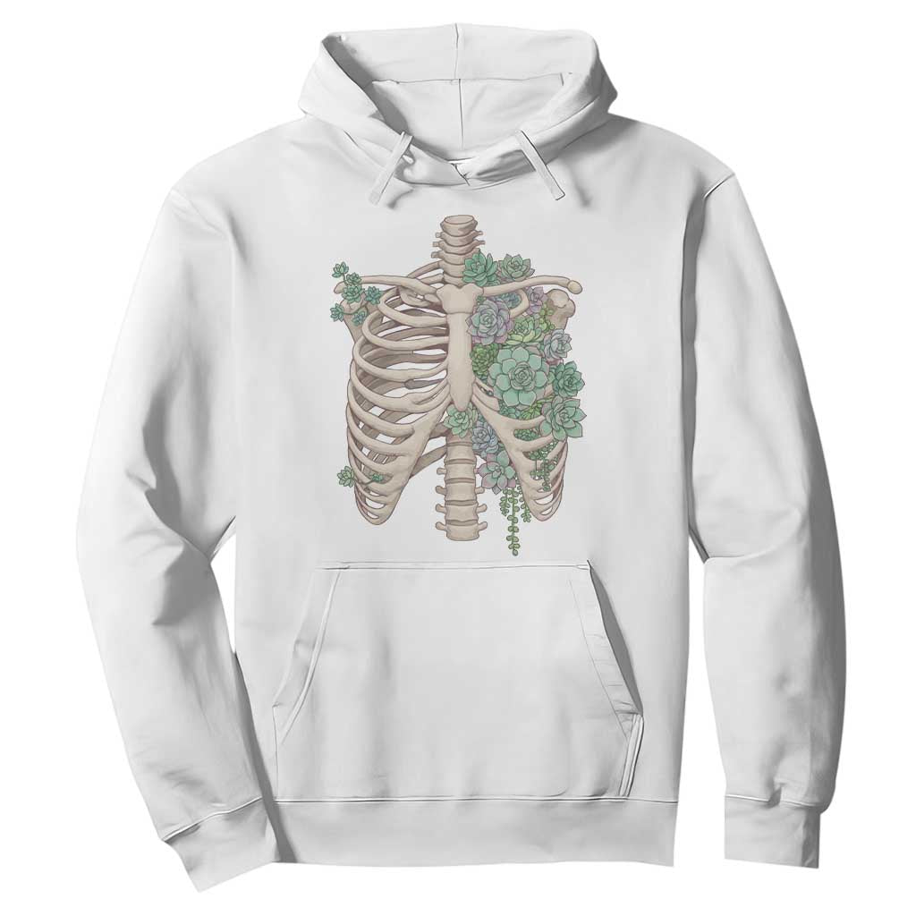 Succulent Body Skeleton Hoodie Creepy Plant Lover Gift TS12 White Print Your Wear