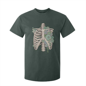 Succulent Body Skeleton T Shirt For Kid Creepy Plant Lover Gift TS12 Dark Forest Green Print Your Wear