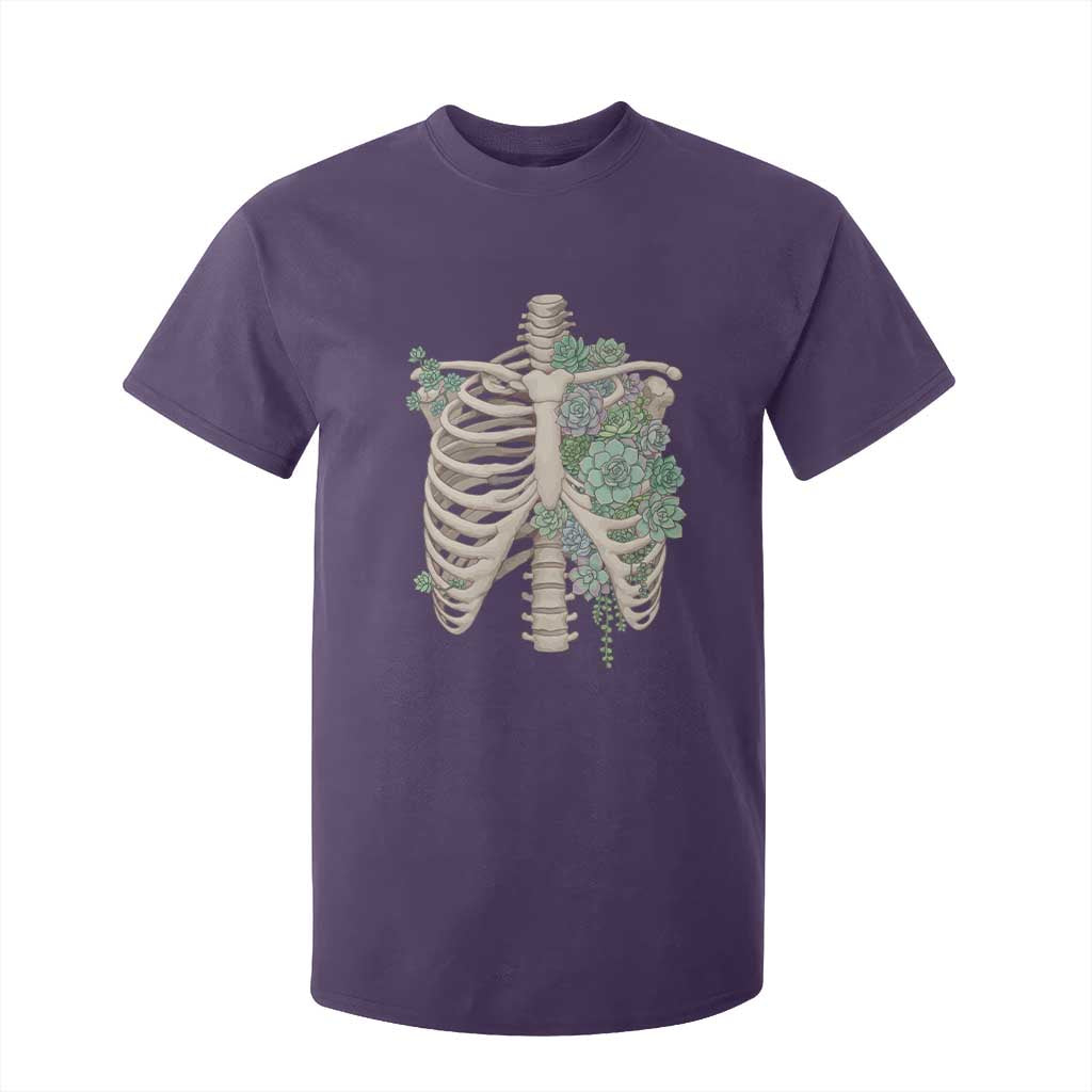 Succulent Body Skeleton T Shirt For Kid Creepy Plant Lover Gift TS12 Purple Print Your Wear