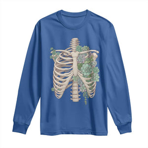 Succulent Body Skeleton Long Sleeve Shirt Creepy Plant Lover Gift TS12 Royal Blue Print Your Wear